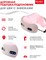 Дорожная подушка-подголовник для шеи с завязками, серо-розовая, BRADEX  - фото 128278