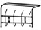 Вешалка настенная металлическая с полкой ВП4, NIKA (405х265х245  мм.  Цвета в ассортименте.) - фото 133592