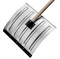 Лопата для уборки снега стальная оцинкованная, 420х370х1370 мм, деревянный черенок, Сибртех