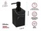Диспенсер (дозатор) для мыла MARBLE, черный, PERFECTO LINEA (Композитный материал: полирезин под натуральный камень) - фото 138159