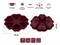 Форма для выпечки, силиконовая, круглая на 6 сердец, 25 х 4.5 см, BURGUNDY, PERFECTO LINEA - фото 179364