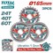 Диски пильные по дереву D 165х20 24T/40T/60T TOTAL (3шт)