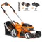 Газонокосилка аккумуляторная самоходная с вариатором DAEWOO DLM 5042Li-SV SET (42В (20+20, 47 см, 65л, 2xАКБ 5 А/ч+з/у)  