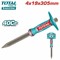 Зубило конусное 4X19X305мм с протектором TOTAL THT4530419