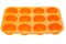 Форма для выпечки, силиконовая, прямоугольная на 12 кексов, 33х25х3 см, оранжевая, PERFECTO LINEA