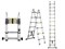 Лестница телескопическая двухсекционная, алюминиевая 220/440 см, 16,5 кг. STARTUL