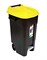 Контейнер для мусора пластик.120 л., с педалью (жёлт. крышка), TAYG