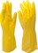 Перчатки хозяйственные, латексные, х/б напыление, разм.M, желтые KERN (упак/12пар)