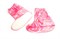 Чехлы грязезащитные для женской обуви - сапожки, размер L, цвет розовый - фото 46734