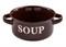  Миска керамическая, 134 мм, Для супа, коричневая, PERFECTO LINEA
