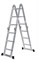 Лестница шарнирная алюм. многофункц. 4х5 ступеней (стрем.-280 см, лестн.-570 см) 15,2 кг STARTUL 