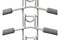 Вешалка-трансформер для одежды 5 в 1, 38x40, «ГИНГО», металл, пена, серая